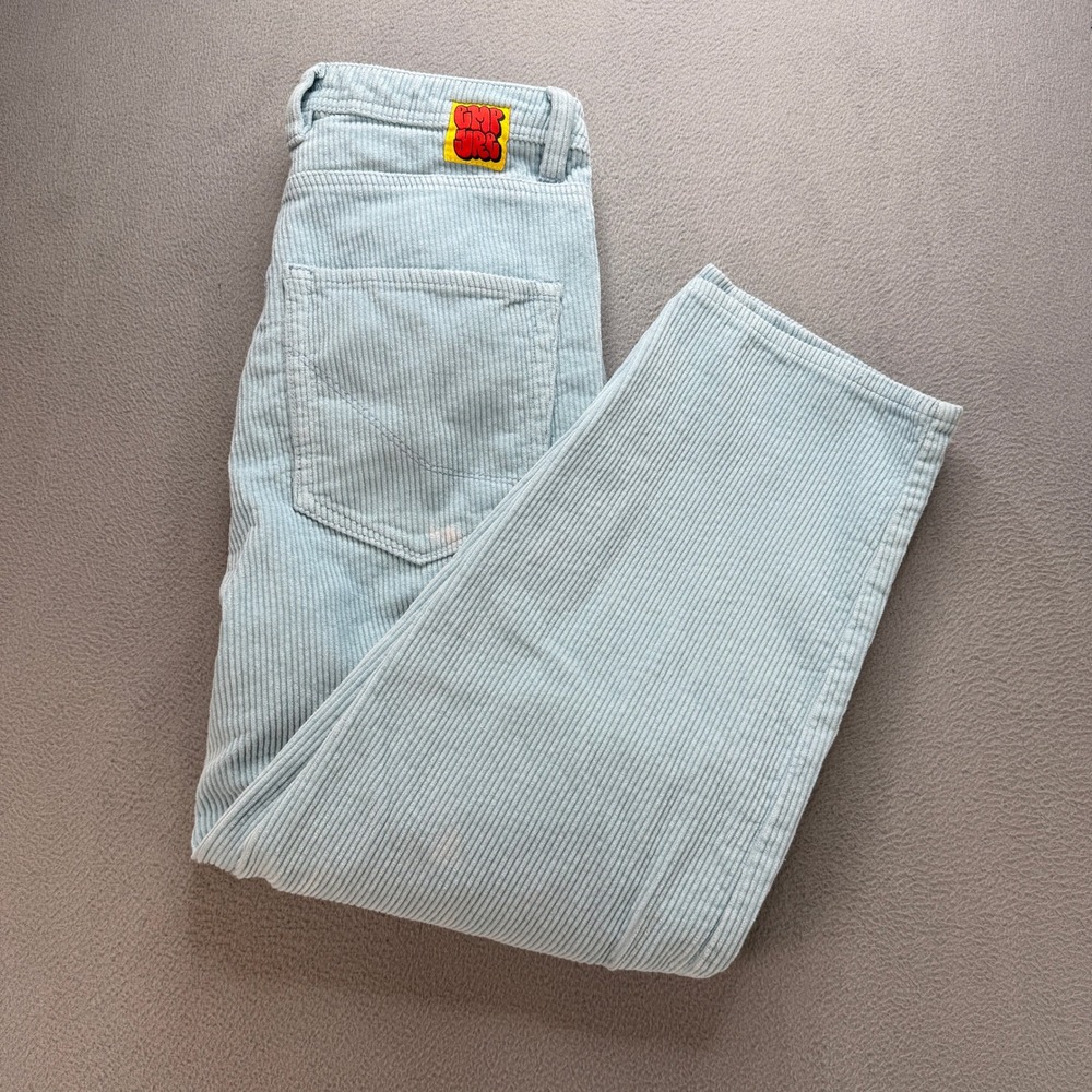 Empyre Relax Corduroy Pants Men 28 (FIT 30) Light Blue Wide Leg Skate Streetwear
